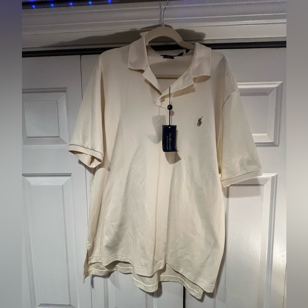 NWT Men’s Ralph Lauren Polo Shirt XL Cream